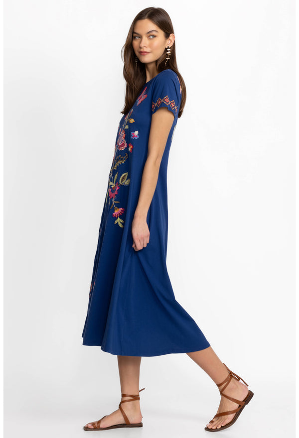 Johnny was - Gracey Crew Neck Swing Dress