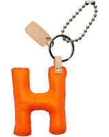 Consuela - Charm - Orange Felt Alphabet Charm ?H’