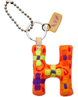 Consuela - Charm - Orange Felt Alphabet Charm ?H’