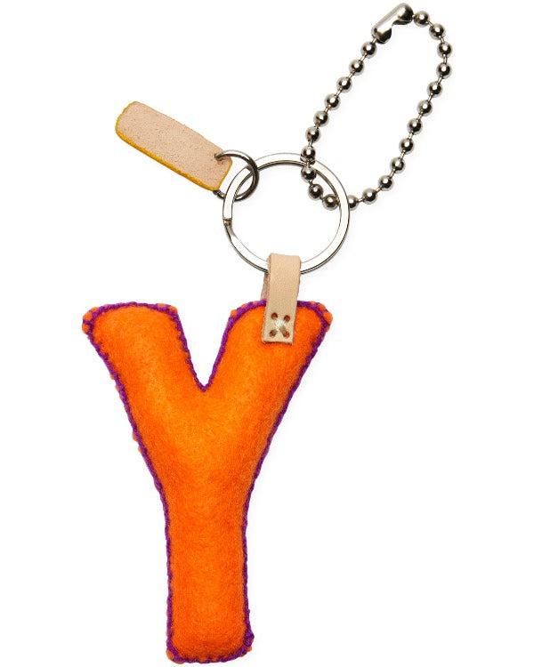 Consuela - Charm - Orange Felt Alphabet Charm ?Y’