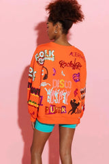 Queen of Sparkles - Orange Music Sweatshirt