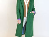 Katherin Green Wool Blend Coat