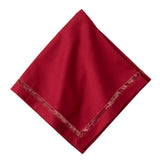 Juliska - Napkins - Velvet Trim Napkin - Ruby