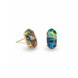 Kendra Scott - Betty Gold Stud Earrings - Abalone Shell