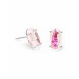 Kendra Scott - Betty Silver Stud Earrings - Dichroic Glass